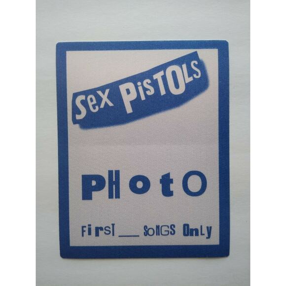 Sex Pistols Punk Rock Music Backstage Pass Original 1996 Reunion Concert Blue - Picture 3 of 4